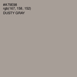 #A79E98 - Dusty Gray Color Image